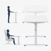 Secretária mark adler Leader 7.3 branca — estação de trabalho ergonómica de altura ajustável