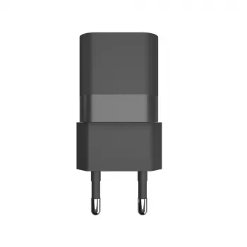 Carregador USB-C de viagem FIXED FIXC25M-C-BK, cabo fixo, 25 W, compacto
