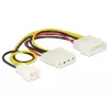 Cabo de alimentação interno DeLOCK 83658 0,39 m 3 pinos para 2 x Molex 4 pinos