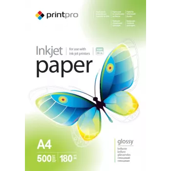 Papel fotográfico ColorWay PrintPro PGE180500A4 180 g/m², 500 folhas, A4