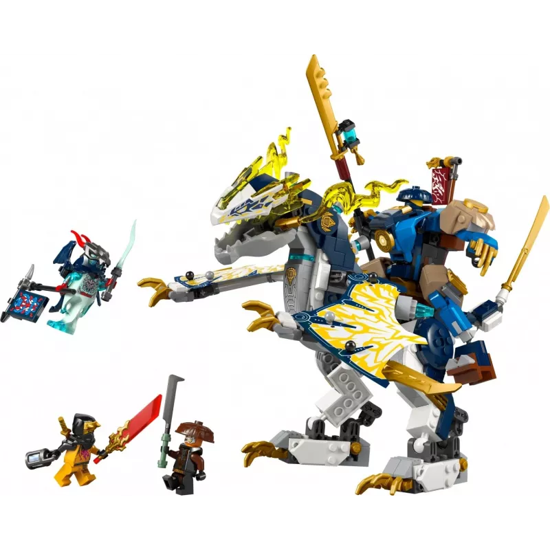 LEGO NINJAGO Conjunto 71843 Rogue’s Mech Dragon Rider — 584 peças, 4 minifiguras, 190 mm de altura do modelo
