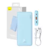 Powerbank portátil Baseus Airpow 10000 mAh, 20W, LiPo, USB-C + USB-A, azul