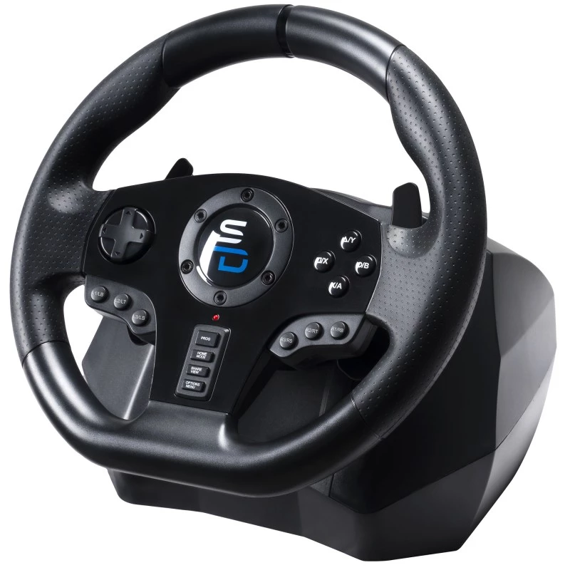 Volante + pedais Subsonic GS850-X preto rotação 270° USB