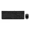 Teclado rato incluído CHERRY DC 2000 Universal USB AZERTY belga preto