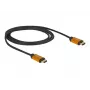 Cabo HDMI DeLOCK 85727 1m Type-A macho para macho preto dourado