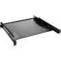 Prateleira para rack Omnitronic 30100840 1U extraível — prateleira de aço 1U ajustável para racks de 19 polegadas