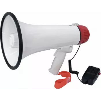 Megafone Omnitronic MP-15A 15 W de potência, 1000 m de alcance, megafone de mão