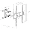 Suporte de parede para TV MACLEAN MC-423 para ecrãs 43–100 polegadas, capacidade de carga 80 kg