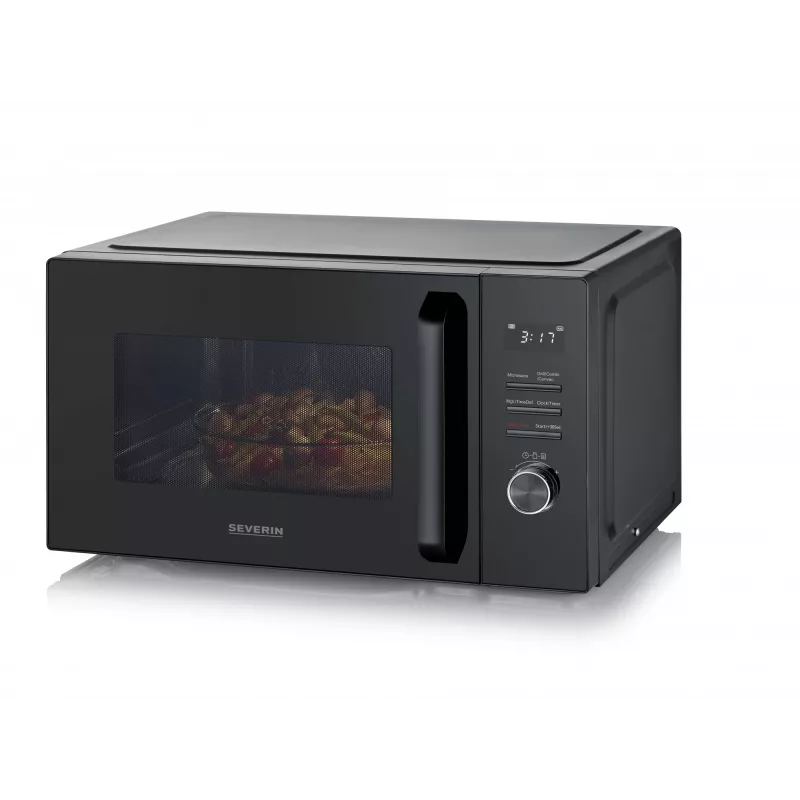 Micro-ondas combinado SEVERIN MW 7798, aparelho de mesa, 29 l, 900 W, Preto, prato giratório de 315 mm