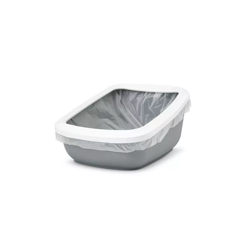 Caixa de areia para gatos Savic Aseo Jumbo caixa de areia fechada 67,5×48,5×29 cm, cinzento, plástico