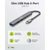 Hub USB Goobay Slim 5 portas, USB-C™ para USB-C™/USB-A, USB 3.2 (74460)
