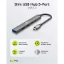 Hub USB Goobay Slim 5 portas, USB-C™ para USB-C™/USB-A, USB 3.2 (74460)