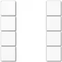 JUNG A 504 TSA WW Conjunto de 4 botões, branco