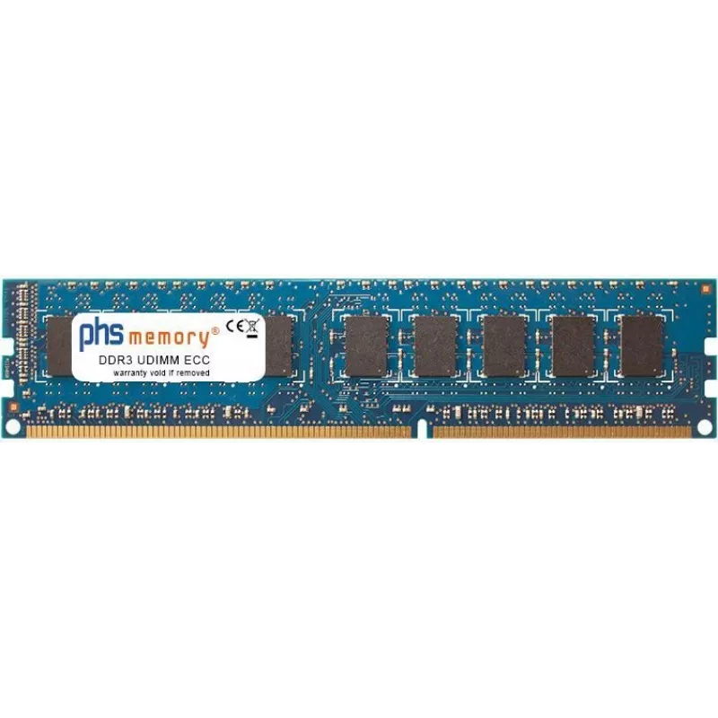 PHS-memory 8GB memória RAM para Gigabyte GA-6LXSL (rev. 1.0) DDR3 UDIMM ECC 1600MHz PC3-12800E (SP152952)