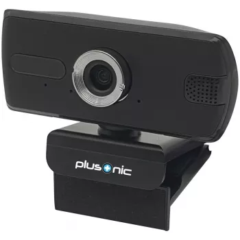 Webcam USB Plusonic PSH037v2 1080p HD, porta USB, microfone incorporado