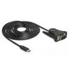 Delock 62964 Adaptador de USB-C para série DB9 RS-232, 1,8 m, preto