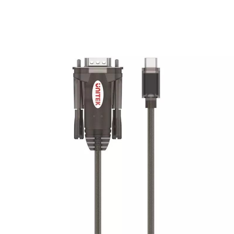 Unitek Y-1105K adaptador de USB-C para RS-232, 1,5 m, preto