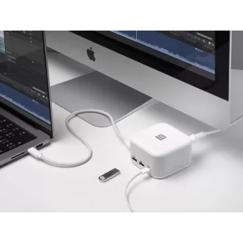 Docking station e replicador de portas para portátil XtremeMac XWH-XCP-03 com fios USB 3.2 Gen 1 (3.1 Gen 1) Type-C branco (XWH-XCP-03)