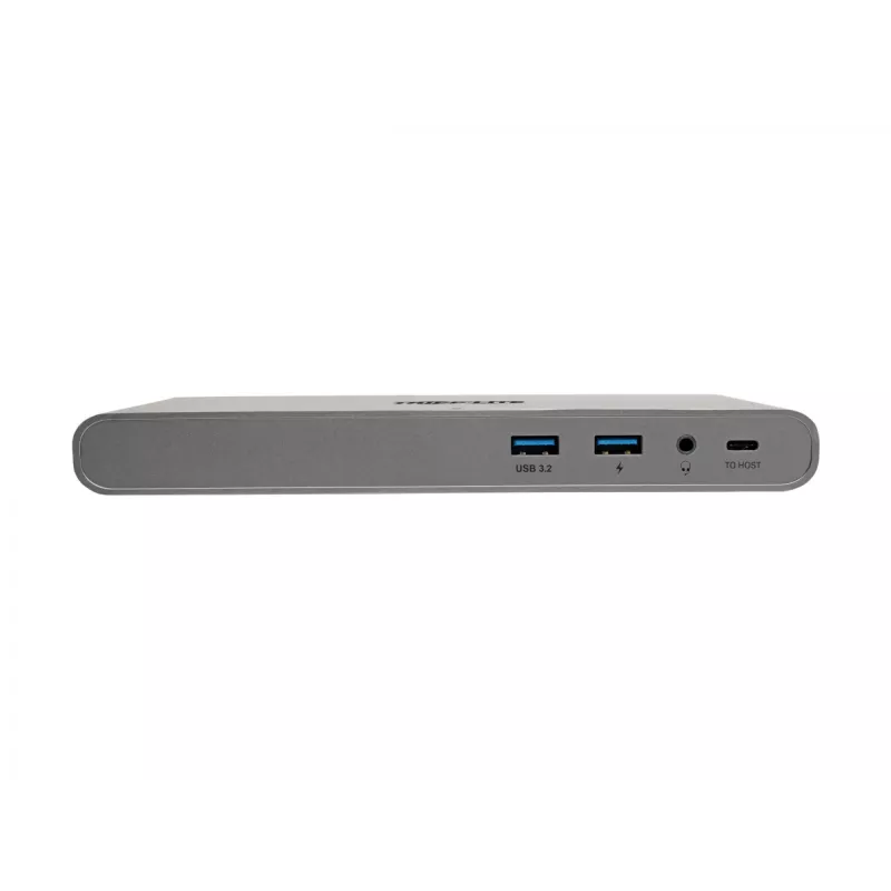 Eaton Tripp Lite Dock USB-C, Triple Display - 4K HDMI/DisplayPort, VGA, USB 3.2 Gen 1, Hub USB-A/USB-C, GbE, carregamento PD 100W, Cabos de alimentação internacionais - Docking station - USB-C