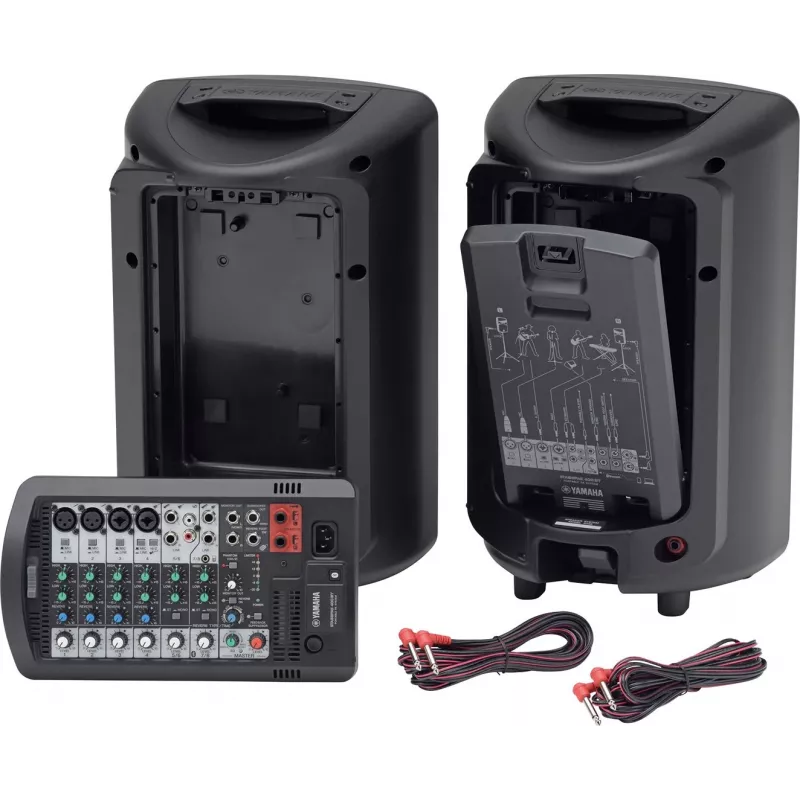 Yamaha STAGEPAS 400BT sistema PA portátil, mesa de mistura de 8 canais, amplificador de potência integrado