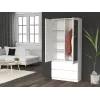 Topeshop SS-90 BIEL LUSTRO Roupeiro/armário de quarto 5 prateleiras 2 porta(s) branco