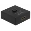 DeLock HDMI 2-1 bidirecional 4K 60 Hz compacto - Retail Box - Comutador de vídeo/áudio - 2 x HDMI - secretária (64072)