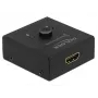 DeLock HDMI 2-1 bidirecional 4K 60 Hz compacto - Retail Box - Comutador de vídeo/áudio - 2 x HDMI - secretária (64072)