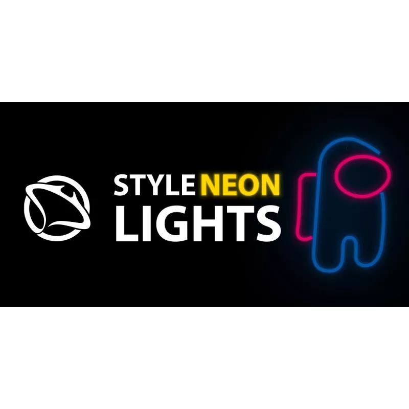 Luz LED néon decorativa MANTA SNL27BLT Style Neon Lights ASTRONAUT, luz LED de mesa/parede pronta a ligar