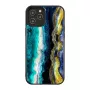 Capa de proteção iKins para Apple iPhone 12 / 12 Pro — padrão de ágata roxa