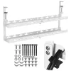 Gestor de cabos sob a secretária MACLEAN MC-102W – suporte em aço para montagem sob a secretária, comprimento ajustável, compatível com tampos de 0,5–5 cm, carga 5 kg, branco