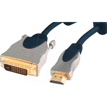 Adaptador de cabo de vídeo ShiverPeaks SP77480 1 m HDMI Type-A DVI-D azul