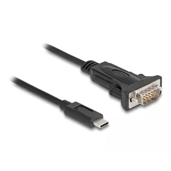 Adaptador DeLOCK USB Type-C para RS-232 D-Sub 9 pinos macho 0,25 m