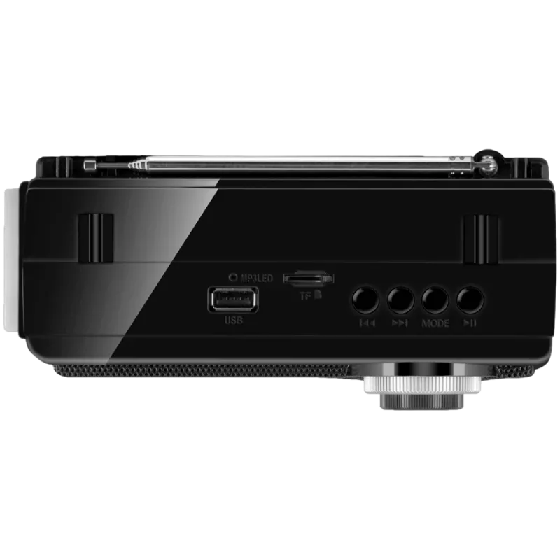 Altifalante SVEN SRP-155, preto (3W, Bluetooth, FM/AM/SW, USB, microSD, lanterna, bateria)