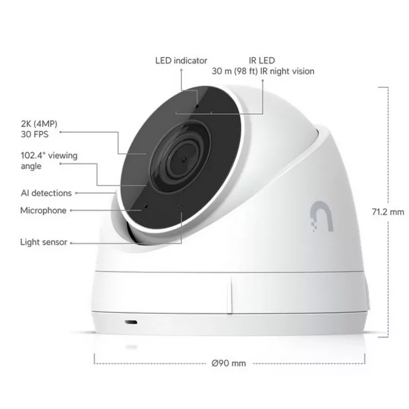 Kit de videovigilância Ubiquiti UNVR-Instant com fios