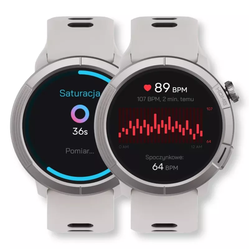 Smartwatch Stelio Activ Pro GPS modelo STSWA102TN, caixa de titânio de 46 mm