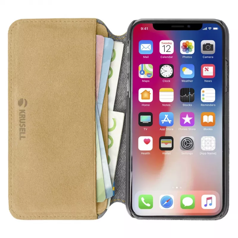 Capa tipo carteira Krusell Broby 4 Card SlimWallet iPhone XS Max