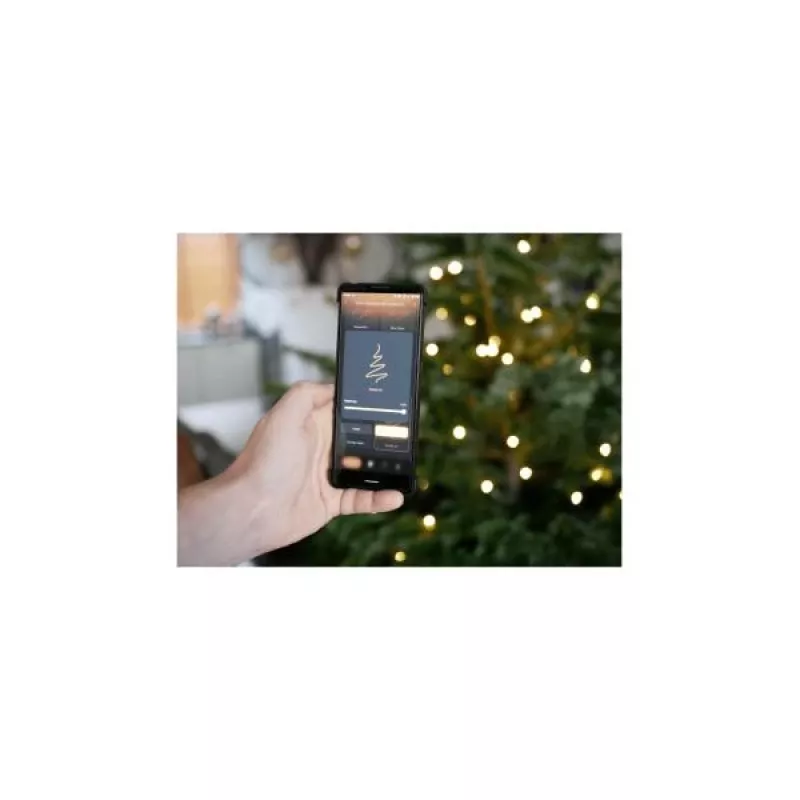 Iluminação de Natal inteligente WOOX R5170 Wi-Fi 40 metros, 400 LEDs, 230 lúmenes, branco quente com função de regulação e som