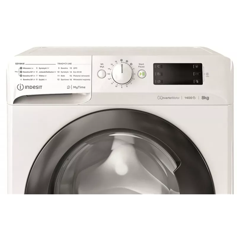 Máquina de lavar roupa INDESIT MTWE81495WBPL 8 kg, 1400 rpm, classe de eficiência energética B