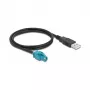 Cabo HSD Z fêmea para USB 2.0 Type-A macho 1 m DeLOCK
