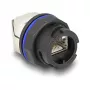 Delock 67047 Ficha fêmea RJ45 Cat.6A de painel com terminação LSA, preto