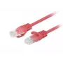 Lanberg PCU6-20CC-0100-R Cabo patch Cat6 U/UTP, 1 m, vermelho, 10 unidades
