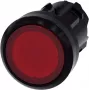 Botão Siemens atuador plano, aro frontal plástico vermelho SIRIUS ACT 3SU1001-0AB20-0AA0 1 unid. (3SU1001-0AB20-0AA0)