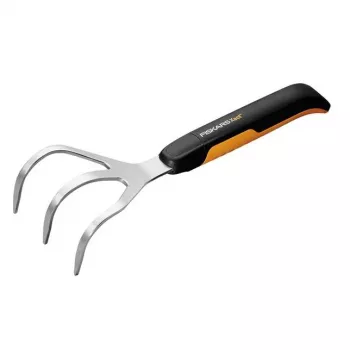Fiskars Xact preto, escarificador de mão em aço inoxidável