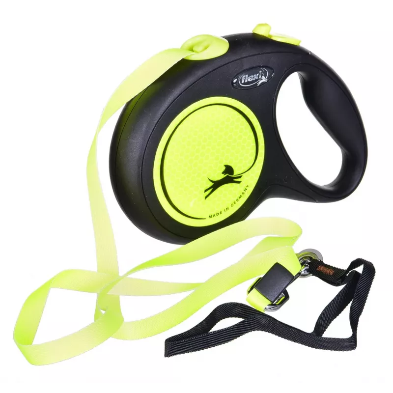 FLEXI new Neon L – trela retrátil – 5 m