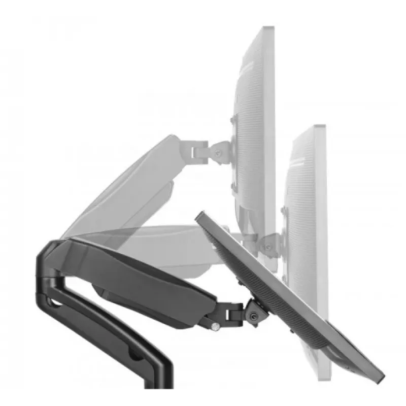 Braço para monitor up up Economical Interactive Counterbalance Braço duplo para monitor Preto mate VESA 75x75/100x100