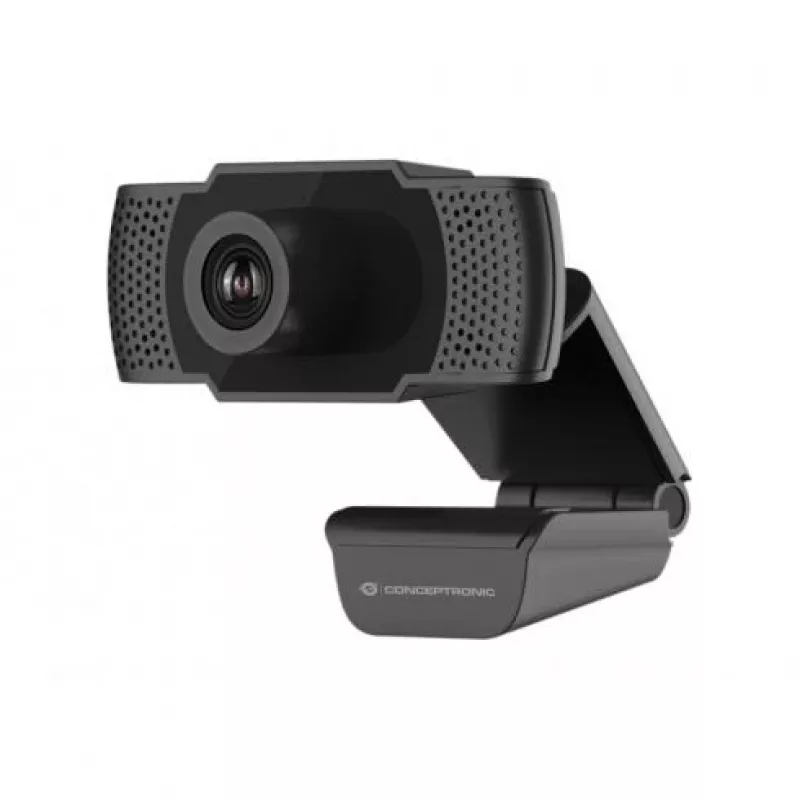 Webcam Conceptronic AMDIS 1080P Full-HD com microfone, 2 MP, 1920 x 1080 píxeis, Full-HD, 30 fps, H.264, M-JPEG, YUV, 90°