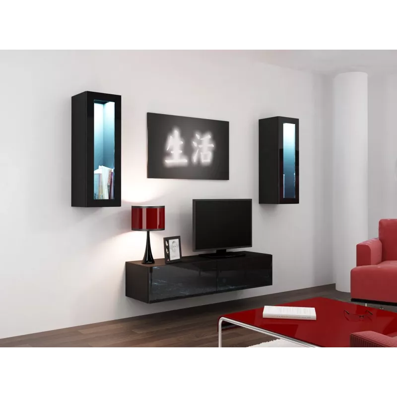 Suporte de TV Cama VIGO 140 30/140/40 preto/preto brilhante