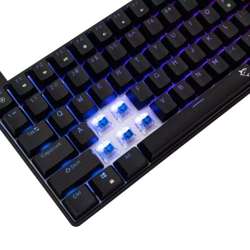 Teclado mecânico White Shark GK-005121 com iluminação RGB e switches azuis