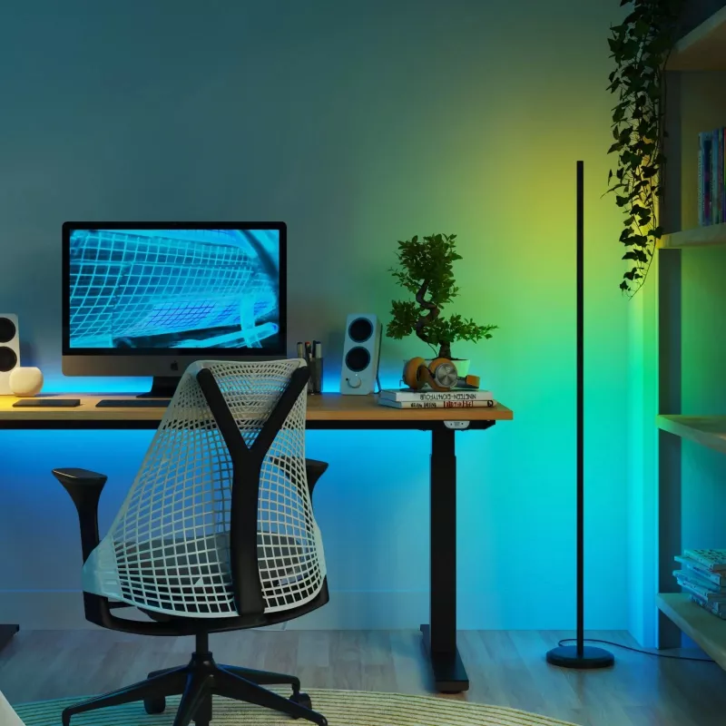 Candeeiro de pé Nanoleaf N7204K02-1FL 22W RGBW – iluminação RGB ajustável e branco sintonizável