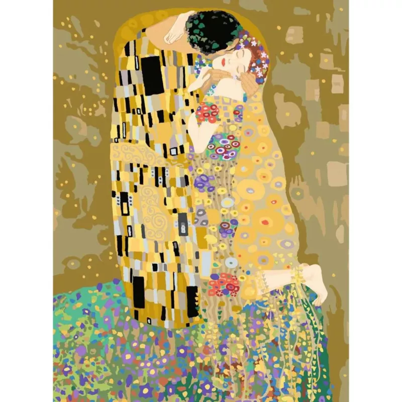 Conjunto de pintura por números Ravensburger CreArt ART Collection — O Beijo (Klimt) 23916, conjunto de tela